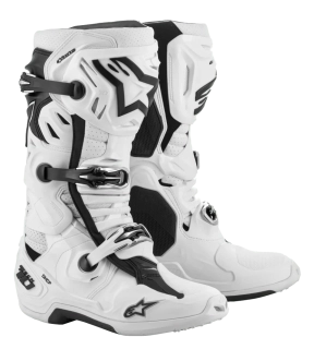 Ventilační motokrosové boty s vnitřní botičkou ALPINESTARS TECH 10 SUPERVENTED VENTILAČNÍ barva bílá