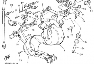 Kabeláž k tachometru pro Yamaha XJR 1200/1300  4PU-83520-00
