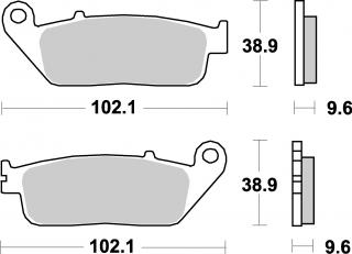 Brzdové destičky HONDA VT 1100 SHADOW 92-95