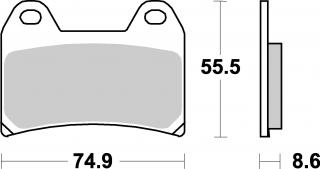 Brzdové destičky BMW G 650 X MOTO 07-08